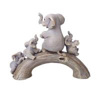 JunZheHub Sculpture D'éléphant, Figurine Décorative, Statuette, Ornement Animalier En Résine, Style Nordique avec Finitions Filigranées, pour Meuble, Commod, gris