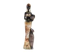 JunZheHub Statuette de Femme Africaine, Ornement Tribal en Résine, Style Rétro, Fait Main, Idéal pour Décorer Une Table Ou Offrir en Cadeau. Collection, Style b