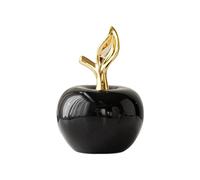 JunZheHub Statuette Décorative de Pomme, Figurine Sculptée Artistique En Forme de Fruit, à La Fois Ornement et Objet Décoratif, avec Une Surface élégante pour L, noir, petit