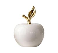 JunZheHub Statuette Décorative de Pomme, Figurine Sculptée Artistique En Forme de Fruit, à La Fois Ornement et Objet Décoratif, avec Une Surface élégante pour L, blanc, grand