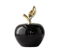 JunZheHub Statuette Décorative de Pomme, Figurine Sculptée Artistique En Forme de Fruit, à La Fois Ornement et Objet Décoratif, avec Une Surface élégante pour L, noir, grand
