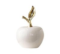 JunZheHub Statuette Décorative de Pomme, Figurine Sculptée Artistique En Forme de Fruit, à La Fois Ornement et Objet Décoratif, avec Une Surface élégante pour L, blanc, petit