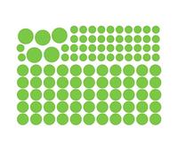 JunZheHub Sticker Lumineux Décor Étoiles Murales Autocollant Réutilisable Brillance Facile à Coller Adapté à Chambre Enfant Salle de Jeux Bureau, #Green 104 Dot