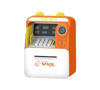 JunZheHub Tirelire Électronique Coffre ATM de Passe Boîte à Économie Rouleau Simulation Visage Adaptée Enfants Apprentissage Cadeau Anniversair, Orange