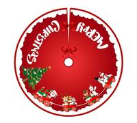 Jupe d ' Arbre de noël 35 Pouces, Tapis d ' Arbre de noël avec Bonhomme de Neige imprimé Flocon de Neige pour fête de Vacances d ' Hiver, Jupe de décoration de Maison