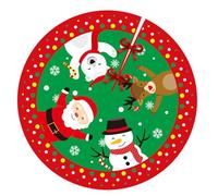 Jupe d ' Arbre de noël 35 Pouces, Tapis d ' Arbre de noël avec Bonhomme de Neige imprimé Flocon de Neige pour fête de Vacances d ' Hiver, Jupe de décoration de Maison
