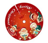 Jupe d ' Arbre de noël 35 Pouces, Tapis d ' Arbre de noël avec Bonhomme de Neige imprimé Flocon de Neige pour fête de Vacances d ' Hiver, Jupe de décoration de Maison