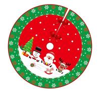 Jupe d ' Arbre de noël 35 Pouces, Tapis d ' Arbre de noël avec Bonhomme de Neige imprimé Flocon de Neige pour fête de Vacances d ' Hiver, Jupe de décoration de Maison