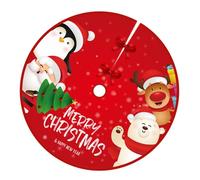 Jupe d ' Arbre de noël 35 Pouces, Tapis d ' Arbre de noël avec Bonhomme de Neige imprimé Flocon de Neige pour fête de Vacances d ' Hiver, Jupe de décoration de Maison