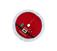 Jupe d ' Arbre de Noël Ronde en Tissu velouté Doux, Tapis d ' Arbre de Noël résistant à la décoloration, Lavable en Machine pour la décoration de fête de Vacances Jupe Ronde