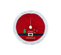 Jupe d ' Arbre de Noël Ronde en Tissu velouté Doux, Tapis d ' Arbre de Noël résistant à la décoloration, Lavable en Machine pour la décoration de fête de Vacances Jupe Ronde