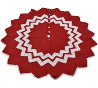 Jupe d'arbre de Noël en fibre acrylique tricotée Tapis de sol Couverture de la fête de Noël Accueil Décoration Accessoires