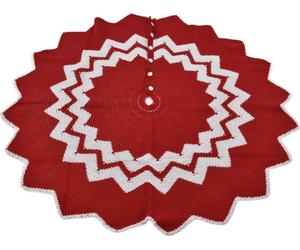 Jupe d'arbre de Noël en fibre acrylique tricotée Tapis de sol Couverture de la fête de Noël Accueil Décoration Accessoires