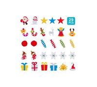 Jupe D'Arbre De Noël Flocon De Neige 35 Pouces Multicolore K59
