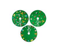 Jupe D'Arbre De Noël Flocon De Neige 35 Pouces Vert K56