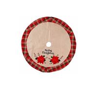 Jupe D'Arbre De Noël Tissu Plaid 106Cm Multicolore K60
