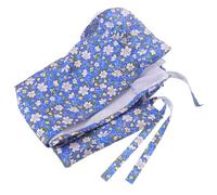 Jupe de Four Décorative à Nouer, Style Ferme, Bleu, 76x54 CM | Linen Blend Épais, Cache Porte D’appareil, pour Petites Cuisines et Locataires, Tombé Rustique