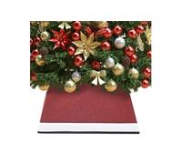 vidaXL Jupe de sapin de Noël 48x48x25 cm - Rouge/Blanc