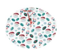 Jupe de sapin de Noël de 91,4 cm, Père Noël, bonbons, flocons de neige, tapis de sapin de Noël d'hiver pour la maison, les fêtes, les vacances, les décorations intérieures et extérieures