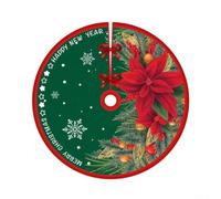 Jupe de sapin de Noël en polyester 90 cm | Joli imprimé de dessin animé, rehausseur d'humeur festive, convient aux arbres standard, lavable en machine, polyester