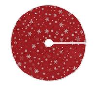 Jupe De Sapin De Noël Flocon De Neige Rouge Jupe d'arbre De Noël S