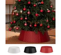 Jupe de sapin de Noël ronde - Collier de sapin de Noël robuste et durable - 23,1 cm de hauteur 57,9 cm de haut et 71,1 cm de diamètre de la base - Lot de 12 anneaux en plastique pour arbres