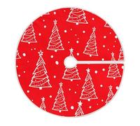 Jupe De Sapin De Noël Rouge Jupe d'arbre pour Fête du Nouvel M | Couverture de sapin de Noël Doux Christmas Tree Skirt Pour Chambre