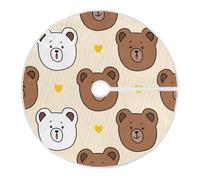 Jupe De Sapin De Noël Tête d'ours De Dessin Animé Jupe d'arbre De Noël S