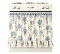 Jupe pour cuisinière | Housse Cuisine Rustique Coton Mélangé 77 X 55 Cm | Jupe Cuisinière Drapé Accessoires Cuisine | Pour Appartement Ferme Restaurant Hôtel Intérieur Crémaillère Et Fêtes De Fin D'An