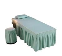 Jupe pour table de massage Drap de lit for Table Massage, Salon beauté, avec jupe à trous, couverture complète for SPA(Color-01,Square head 70x185cm)