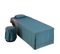 Jupe pour table de massage Drap de lit for Table Massage, Salon beauté, avec jupe à trous, couverture complète for SPA(Color-15,Square head 70x185cm)
