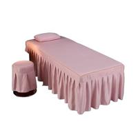 Jupe pour table de massage Drap de lit for Table Massage, Salon beauté, avec jupe à trous, couverture complète for SPA(Color-06,Square head 60x180cm)