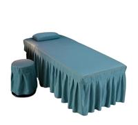 Jupe pour table de massage Drap de lit for Table Massage, Salon beauté, avec jupe à trous, couverture complète for SPA(Color-04,Square head 70x185cm)