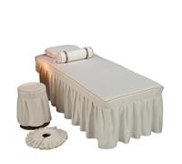 Jupe pour table de massage Drap de lit for Table Massage, Salon beauté, avec jupe à trous, couverture complète for SPA(Color-05,Square head 70x185cm)