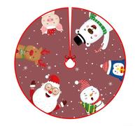 Jupe Sapin de Noël 90cm Tissu Doux Base Élégante | Installation pour facile protège pour le tapis contre les aiguilles texture chaude pour animaux et foyer