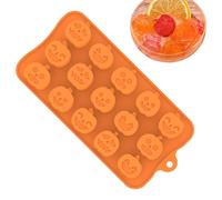 jupsjuice Moules à chocolat d'Halloween, moules à bonbons au chocolat d'Halloween - 15 cavités passent au four à micro-ondes - Moules faits maison pour mini savon, pâtisserie, décoration de gâteau