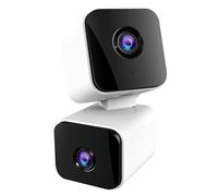 Juqoyue Caméra WiFi Tuya Double Objectif 4MP avec Double Écran, Suivi Humain, Détection AI, Surveillance Vidéo, Caméra, Prise EU