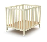 JURABABY - Parc bébé rectangulaire en bois FARA 100 x 70 cm - Blanc Perle