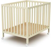 JURABABY - Parc bébé rectangulaire en bois FARA 100 x 70 cm - Blanc Perle