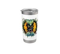 Jurassic Park Dilophosaure Venin toxique néon Gobelet isotherme en acier inoxydable double paroi