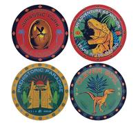 Jurassic Park - Lot de 4 Sous-Verres en Métal