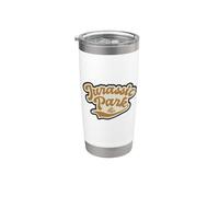 Jurassic Park Script Logo Gobelet isotherme en acier inoxydable double paroi
