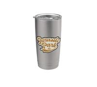 Jurassic Park Script Logo Gobelet isotherme en acier inoxydable double paroi