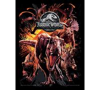 Jurassic World Fallen Kingdom (Montage) 30 x 40cm Impression encadrée