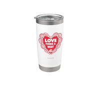 Jurassic World Love Finds A Way DNA Heart Gobelet isotherme en acier inoxydable double paroi
