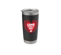 Jurassic World Love Finds A Way DNA Heart Gobelet isotherme en acier inoxydable double paroi