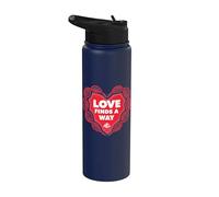 Jurassic World Love Finds A Way DNA Heart Stainless Steel Insulated Water Bottle