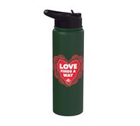 Jurassic World Love Finds A Way DNA Heart Stainless Steel Insulated Water Bottle