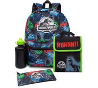 Jurassic World Sac à Dos Ensemble Enfant 4 Pièces École Boîte à Lunch Bouteille