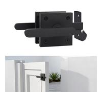 JurciCat Loquet porte double face verrou porte exterieur Convient aux portails de jardin Aux portes en bois Aux portails de piscine et aux portails de cour arrière(Noir)